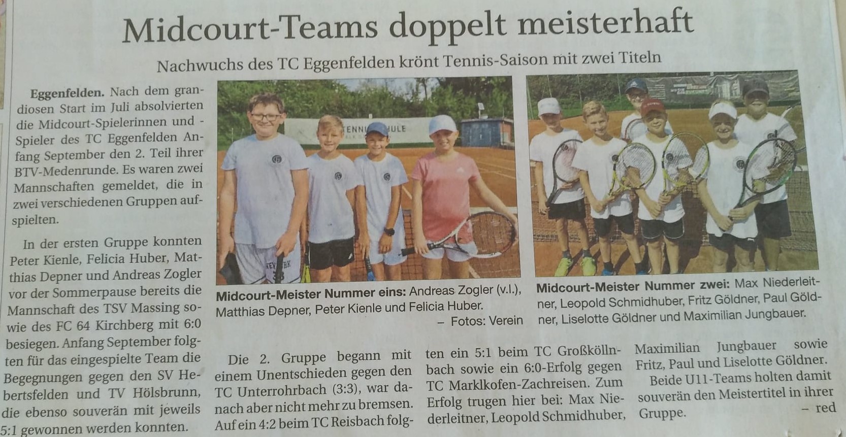 Read more about the article Midcourt Teams Doppelt Meisterhaft